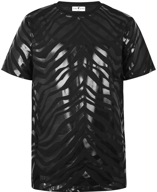 7thhvn Men’s Tee zebra Print