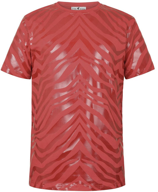 7thhvn Men’s Tee zebra Print